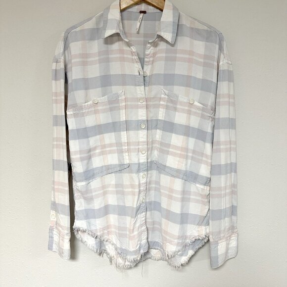 Free People Oversized Plaid - Picture 2 of 9